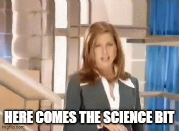 Animated image of Jennifer Aniston captioned Here comes the science